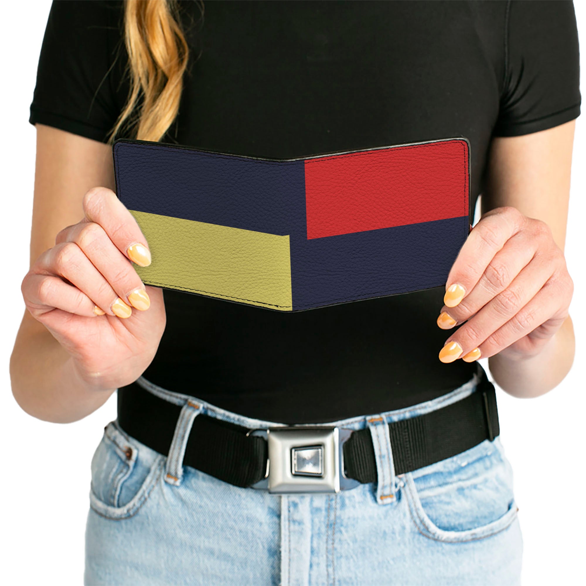 Bi-Fold Wallet - Color Block Red Yellow Navy Bi-Fold Wallets Buckle-Down