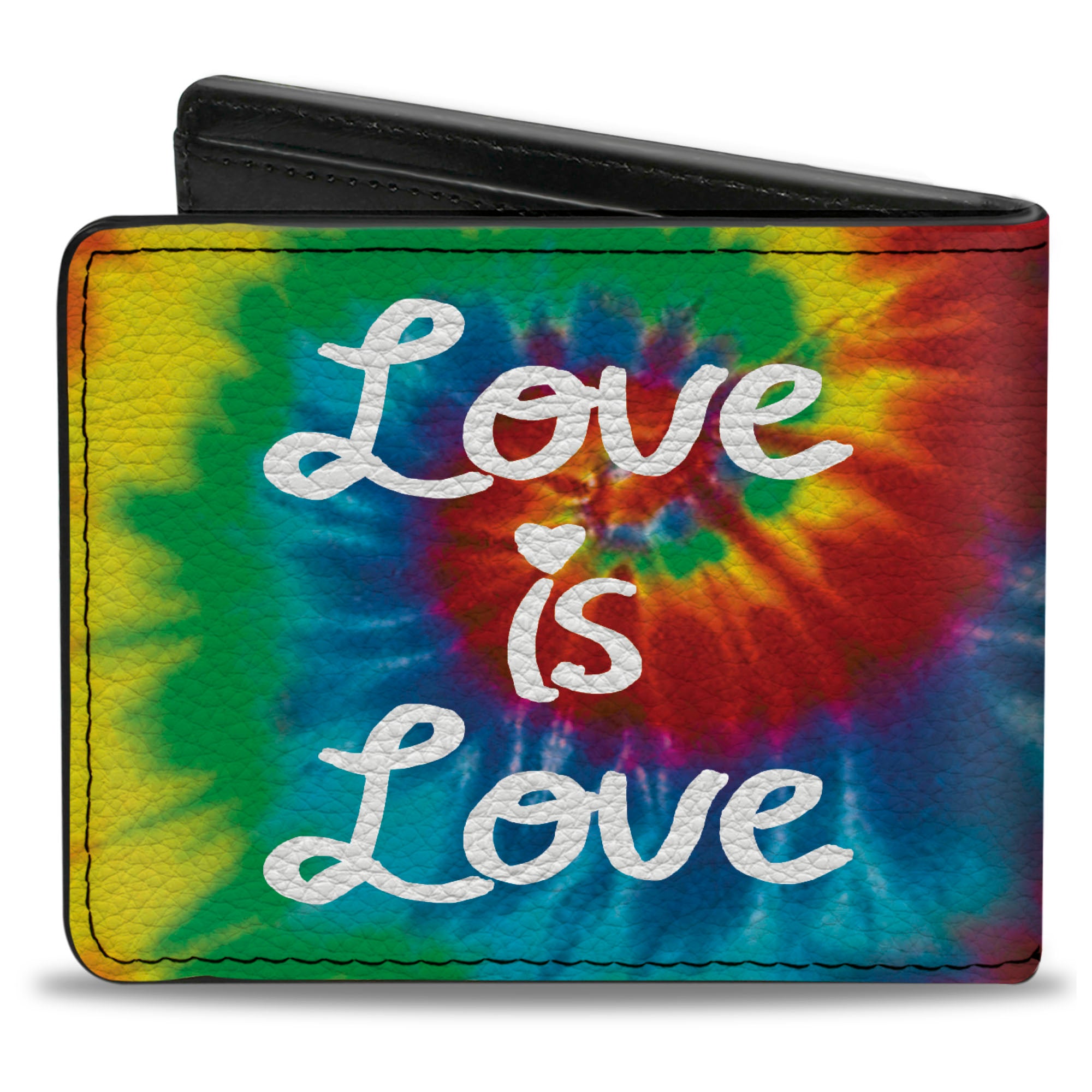 Bi-Fold Wallet - LOVE IS LOVE BD Tie Dye White Bi-Fold Wallets Buckle-Down