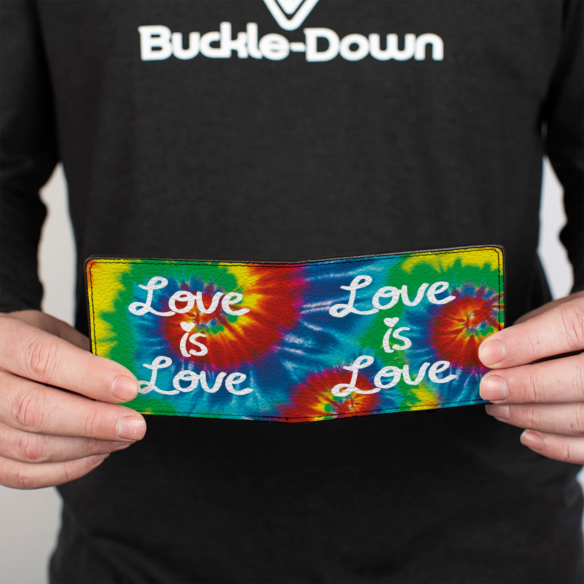 Bi-Fold Wallet - LOVE IS LOVE BD Tie Dye White Bi-Fold Wallets Buckle-Down