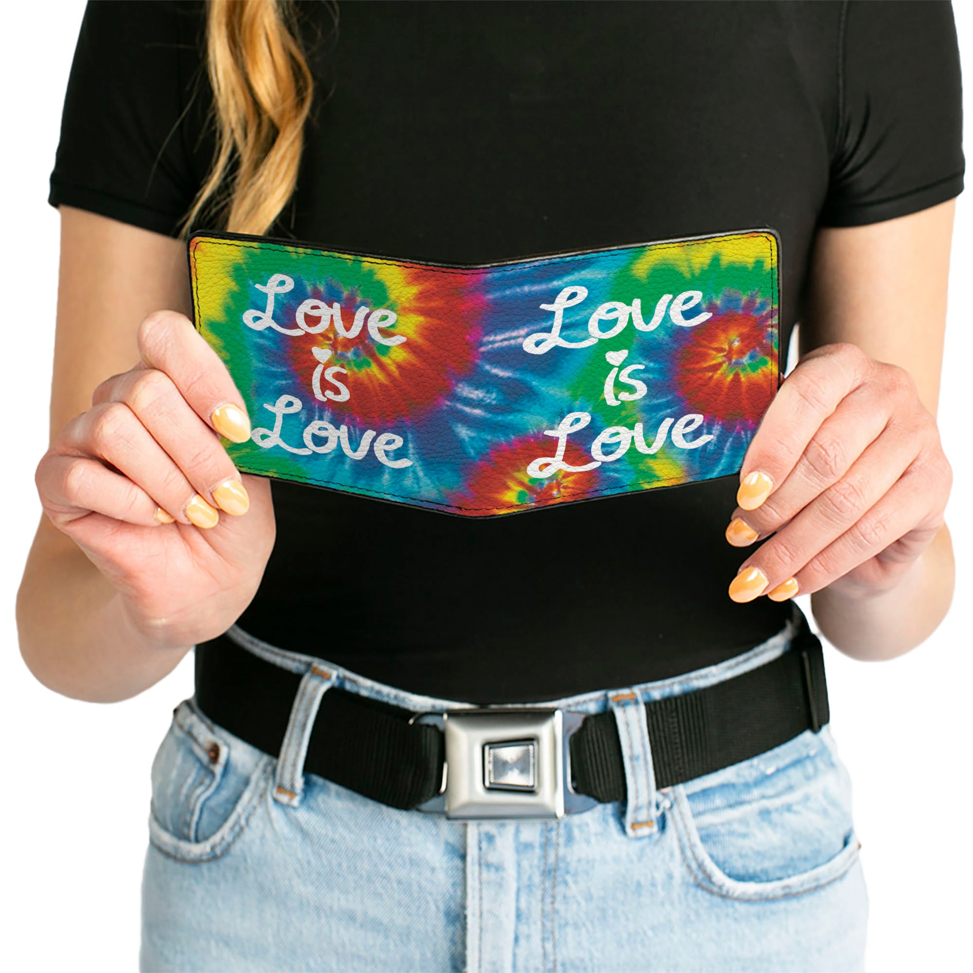 Bi-Fold Wallet - LOVE IS LOVE BD Tie Dye White Bi-Fold Wallets Buckle-Down