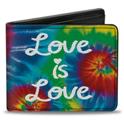 Bi-Fold Wallet - LOVE IS LOVE BD Tie Dye White Bi-Fold Wallets Buckle-Down
