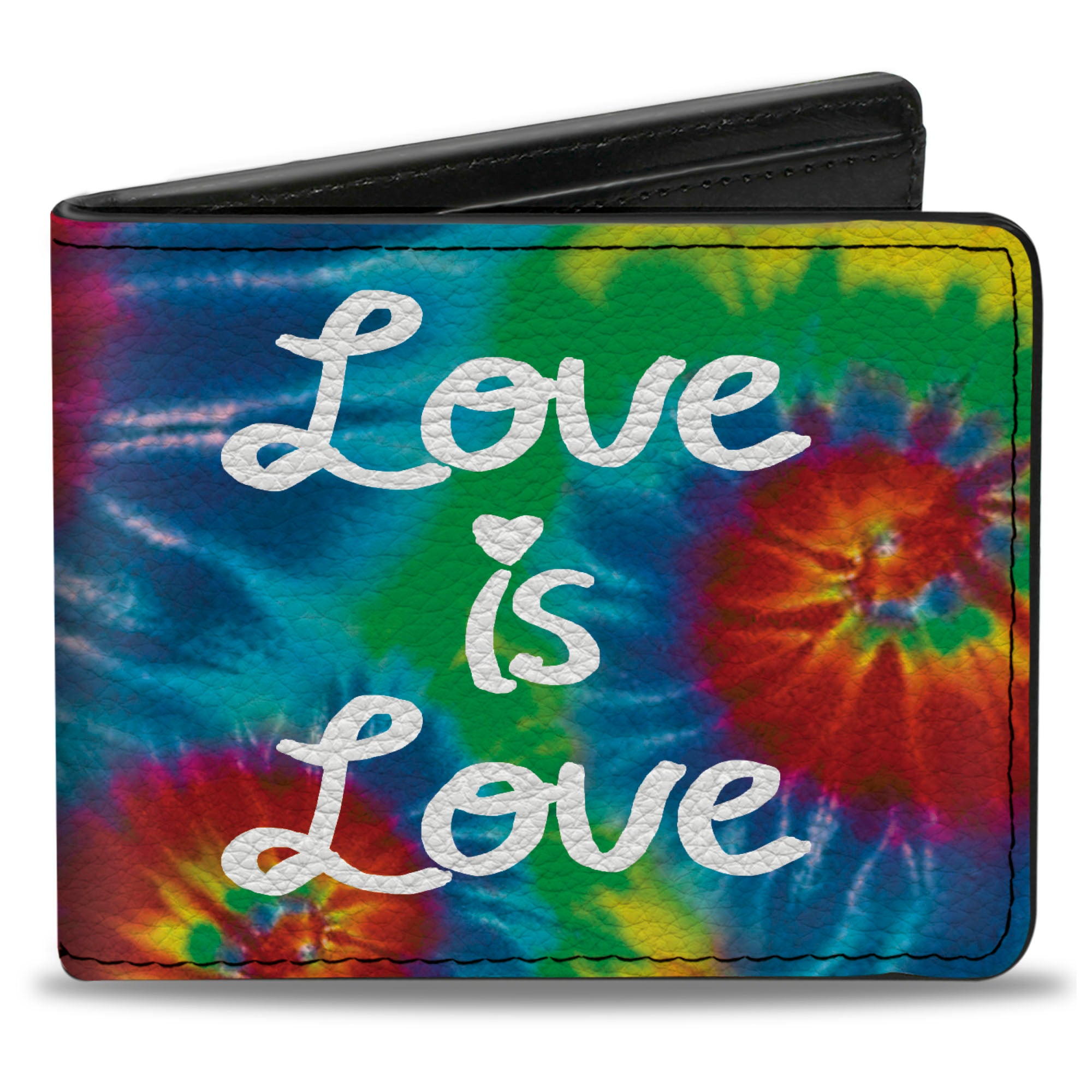Bi-Fold Wallet - LOVE IS LOVE BD Tie Dye White Bi-Fold Wallets Buckle-Down