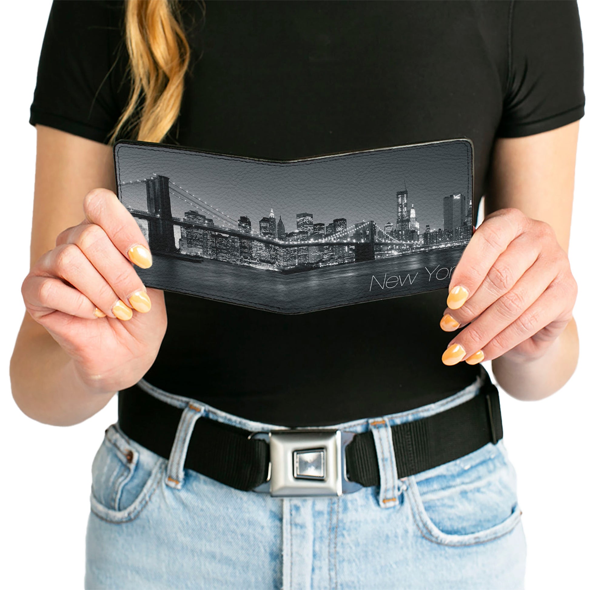 Bi-Fold Wallet - NEW YORK Brooklyn Bridge Skyline Bi-Fold Wallets Buckle-Down
