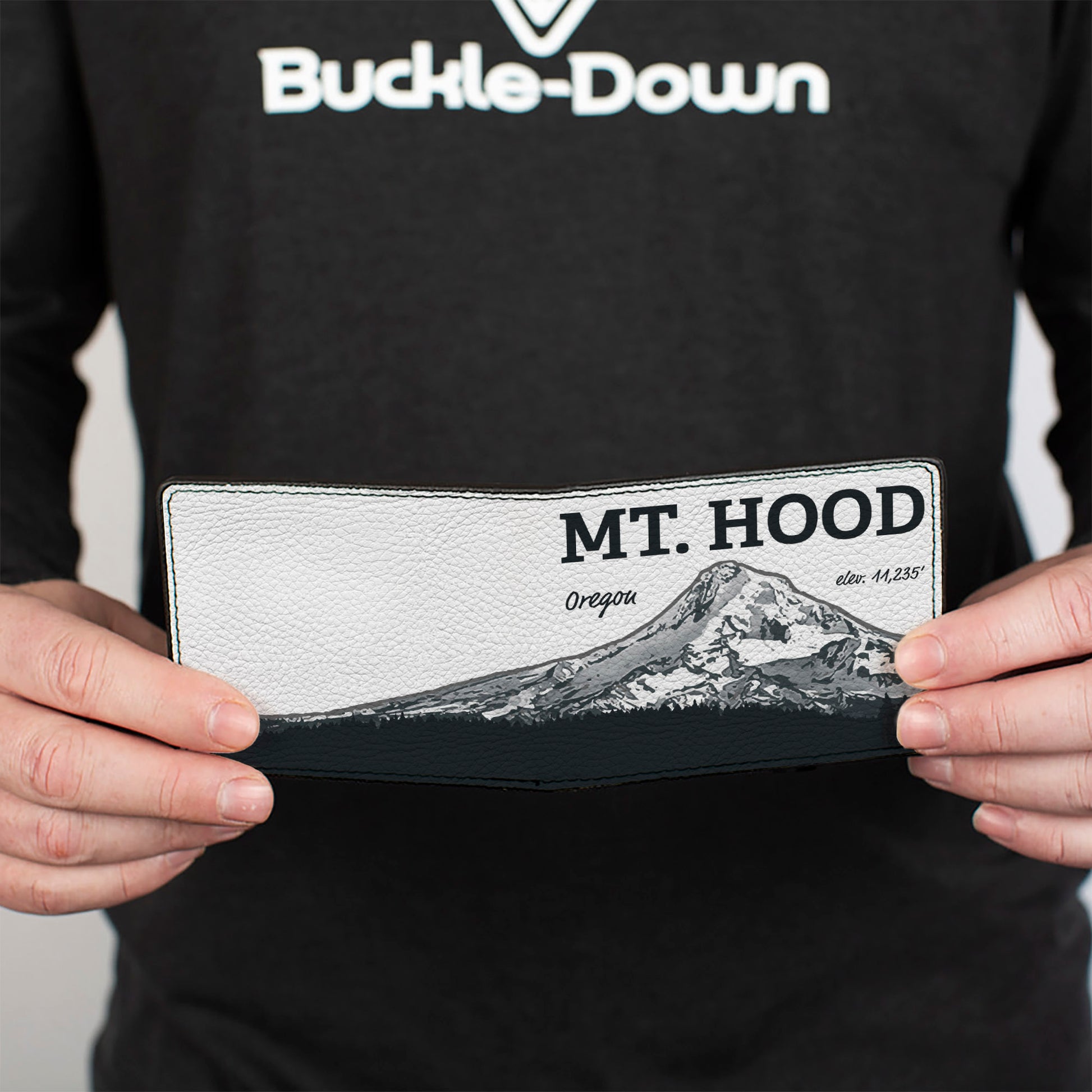 Bi-Fold Wallet - Orgeon MT. HOOD Scenery White Grays Bi-Fold Wallets Buckle-Down