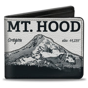 Bi-Fold Wallet - Orgeon MT. HOOD Scenery White Grays Bi-Fold Wallets Buckle-Down