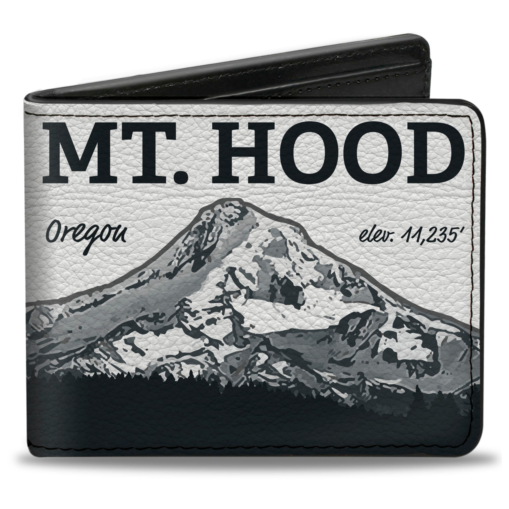 Bi-Fold Wallet - Orgeon MT. HOOD Scenery White Grays Bi-Fold Wallets Buckle-Down