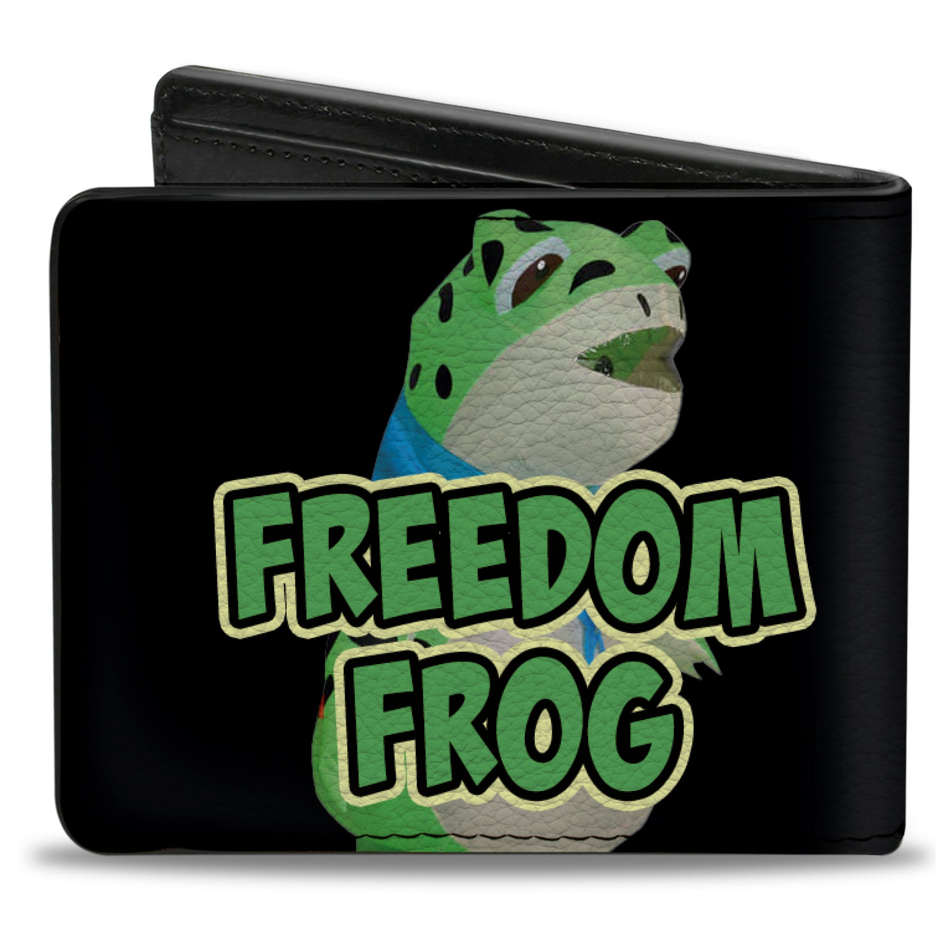 Bi-Fold Wallet - Portland RESIST FREEDOM FROG Pose Black Bi-Fold Wallets Buckle-Down