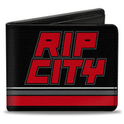 Bi-Fold Wallet - RIP CITY Stripe Mesh Black Gray Red Bi-Fold Wallets Buckle-Down