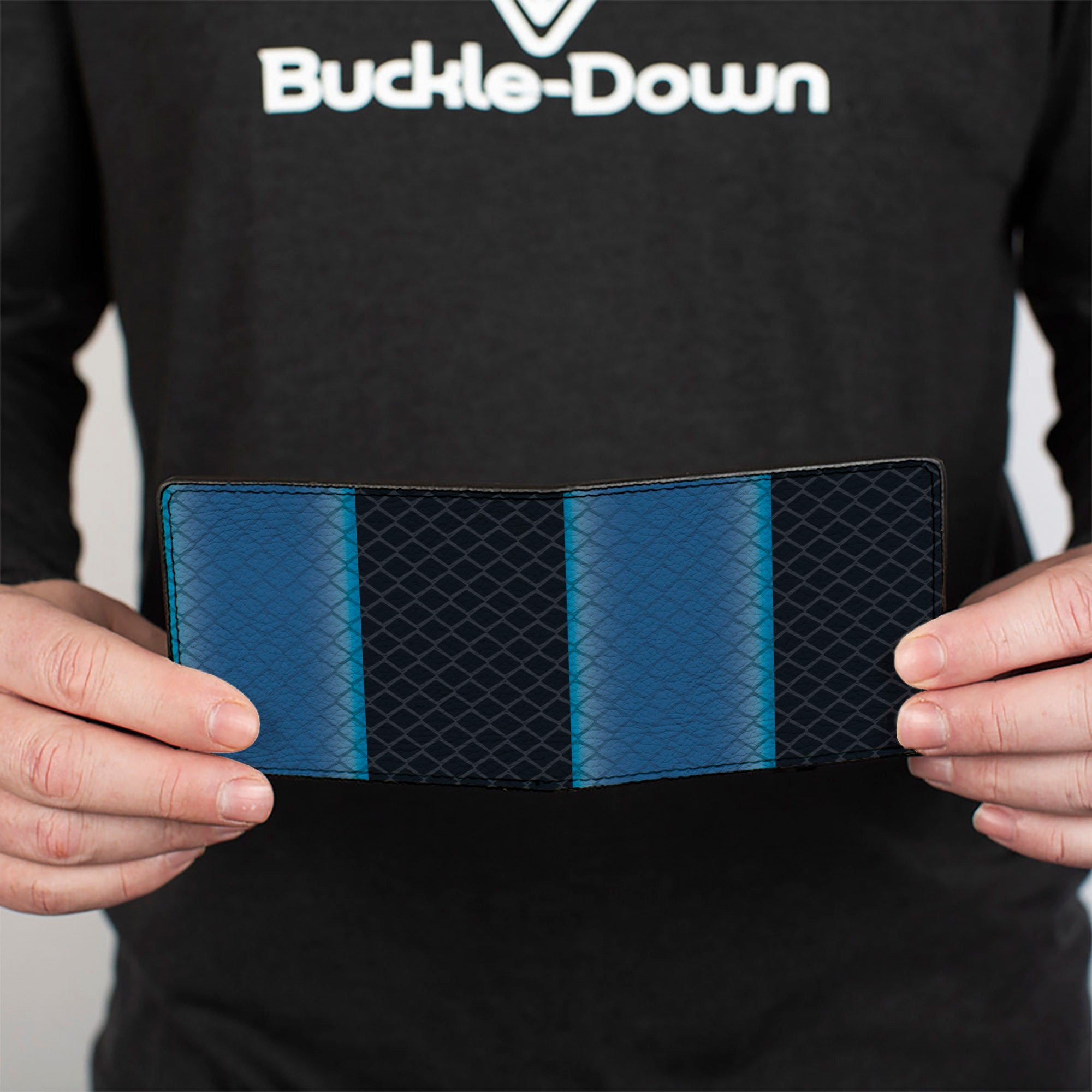 Bi-Fold Wallet - Snake Blue Krait Black Blue Gray Bi-Fold Wallets Buckle-Down