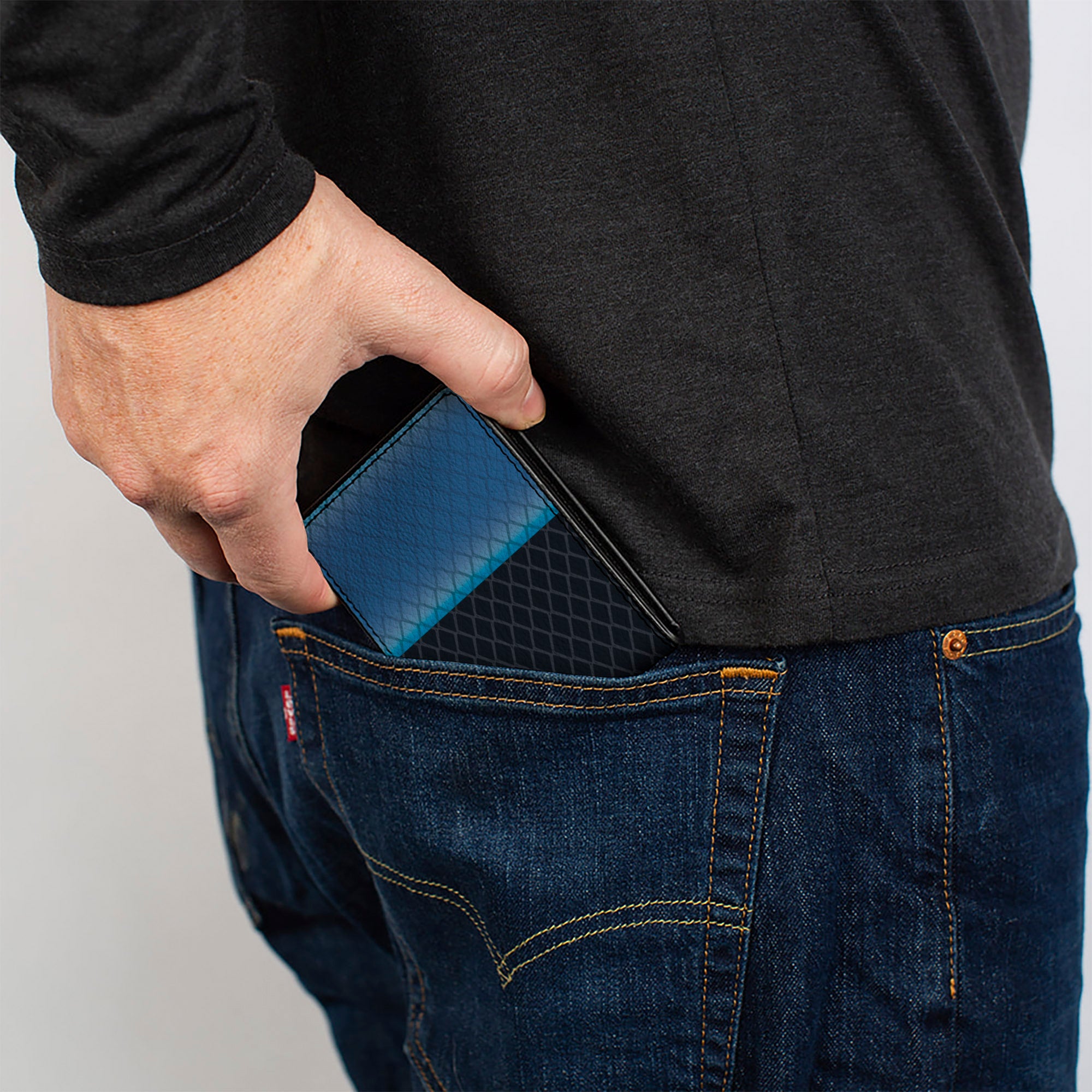 Bi-Fold Wallet - Snake Blue Krait Black Blue Gray Bi-Fold Wallets Buckle-Down