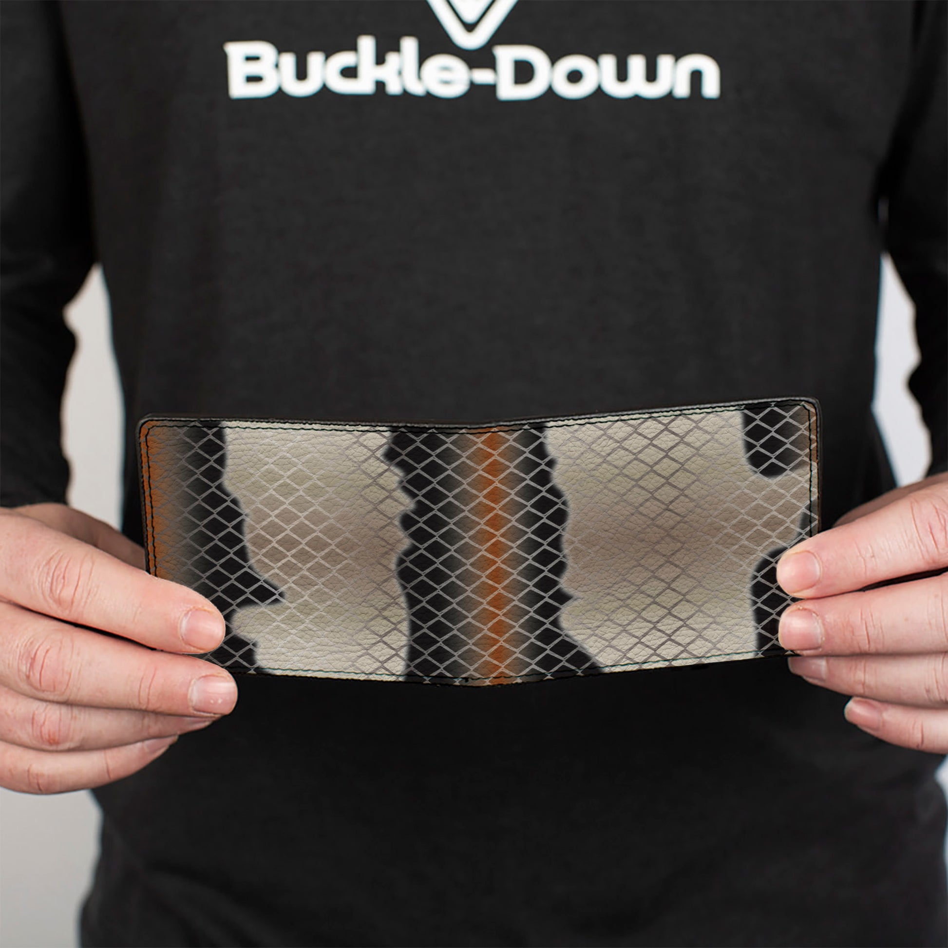 Bi-Fold Wallet - Snake Copperhead Tan Black Orange Bi-Fold Wallets Buckle-Down