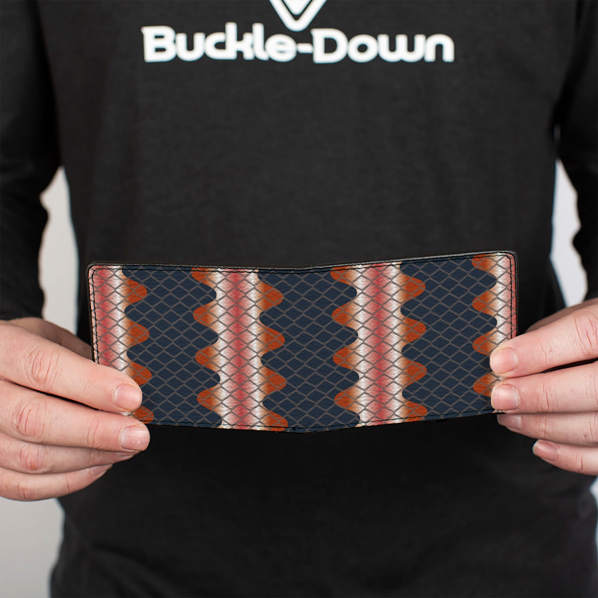 Bi-Fold Wallet - Snake Death Adder Reds Grays Bi-Fold Wallets Buckle-Down