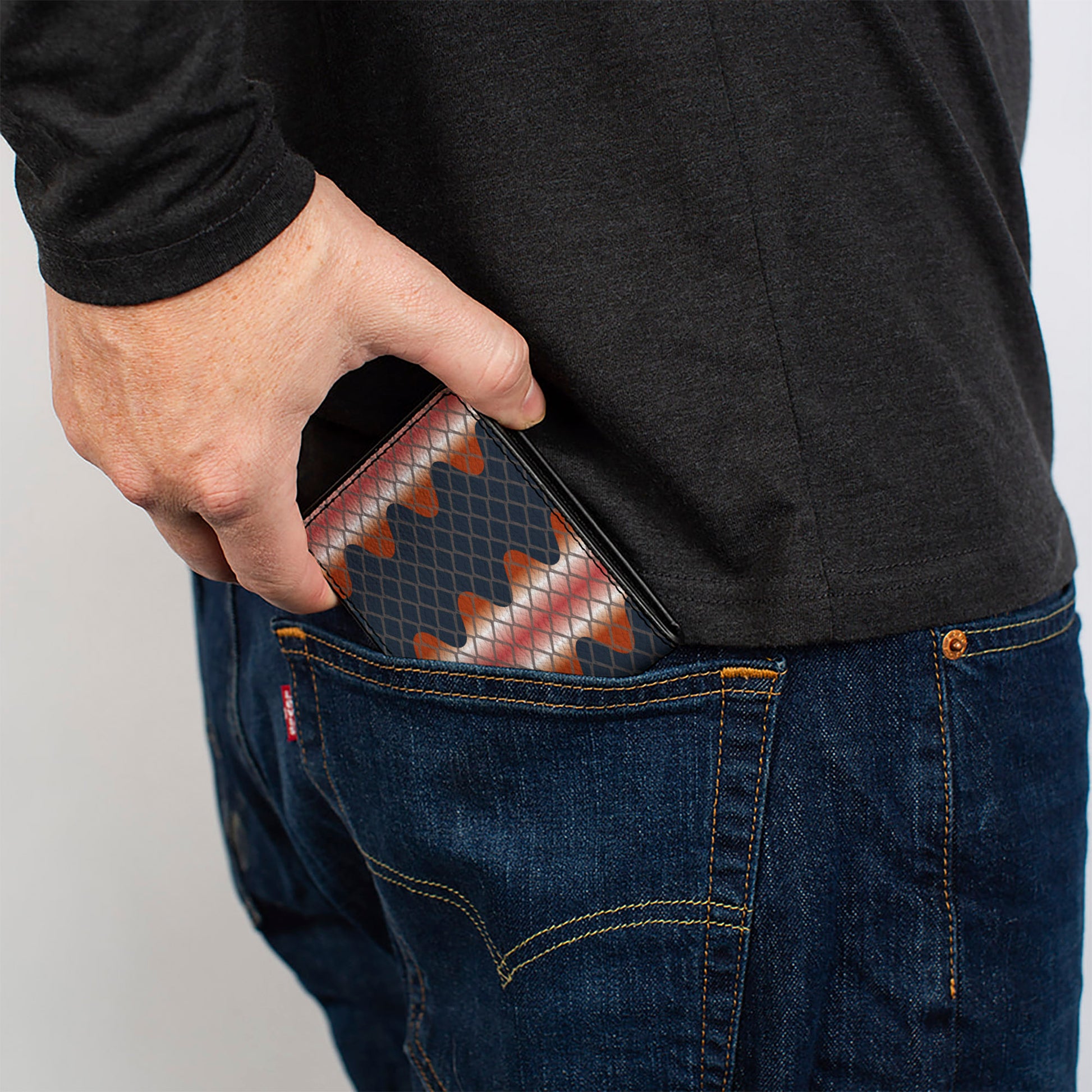 Bi-Fold Wallet - Snake Death Adder Reds Grays Bi-Fold Wallets Buckle-Down