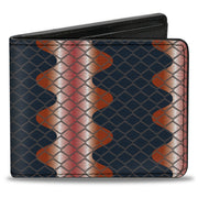Bi-Fold Wallet - Snake Death Adder Reds Grays Bi-Fold Wallets Buckle-Down