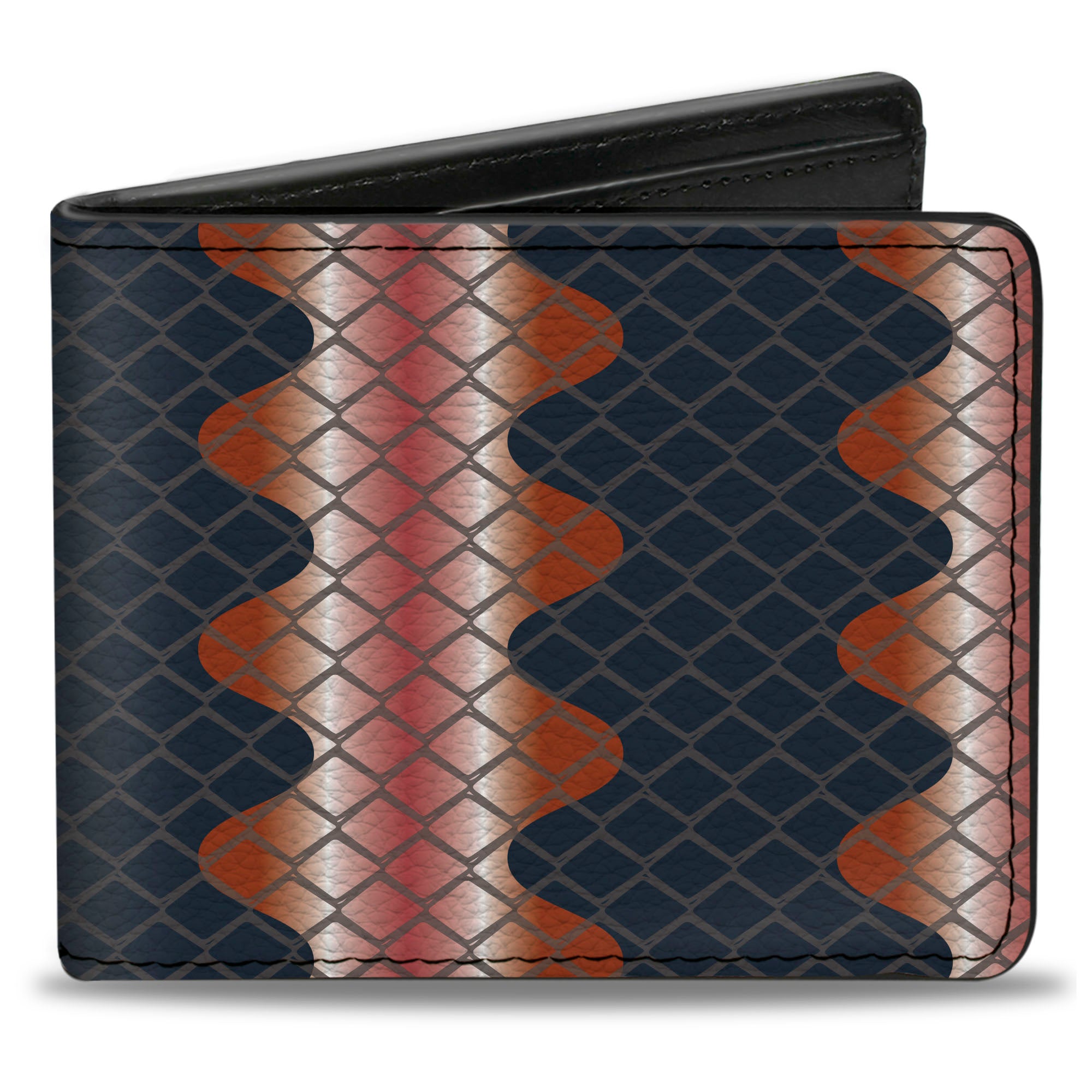 Bi-Fold Wallet - Snake Death Adder Reds Grays Bi-Fold Wallets Buckle-Down