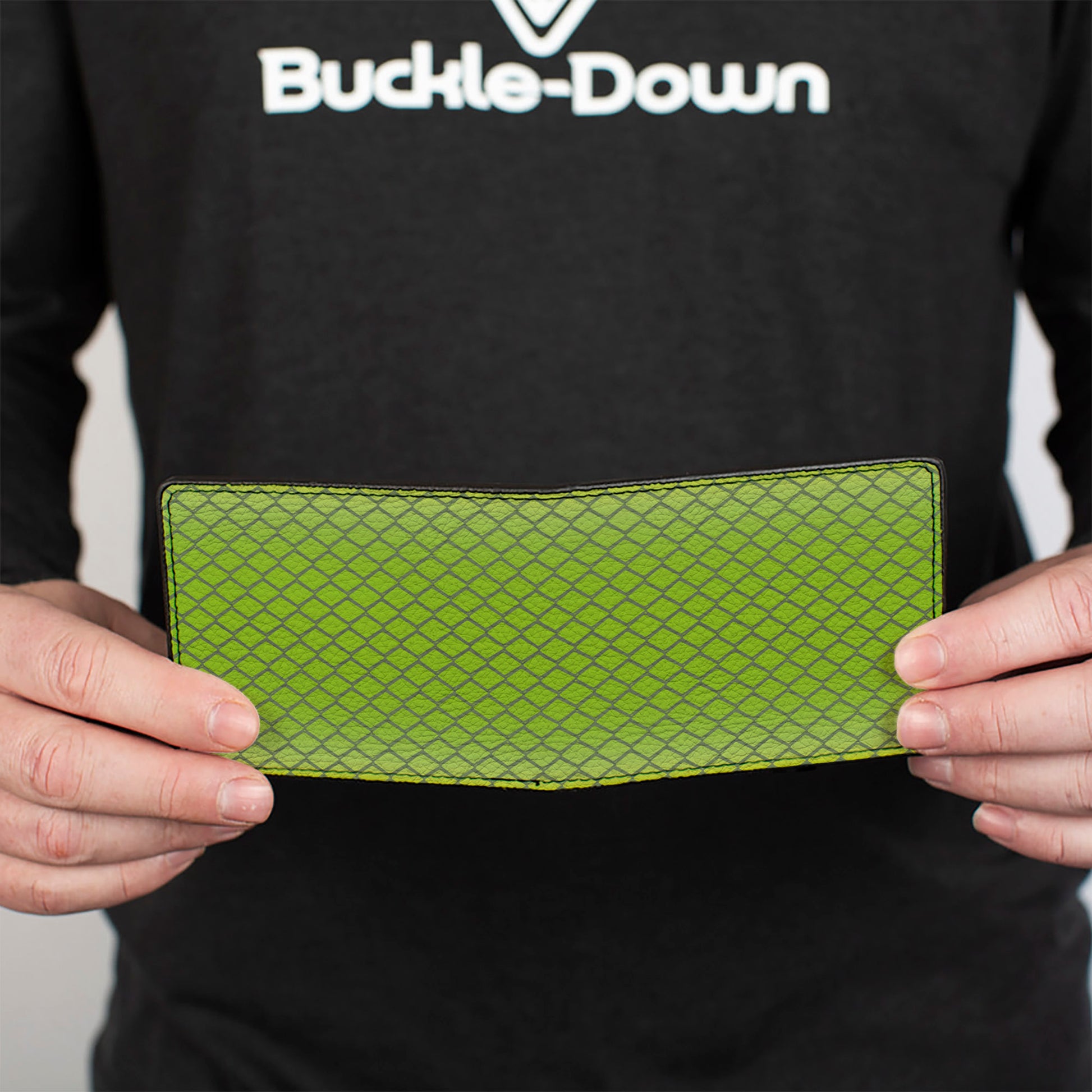 Bi-Fold Wallet - Snake Green Mamba Bright Green Gray Bi-Fold Wallets Buckle-Down