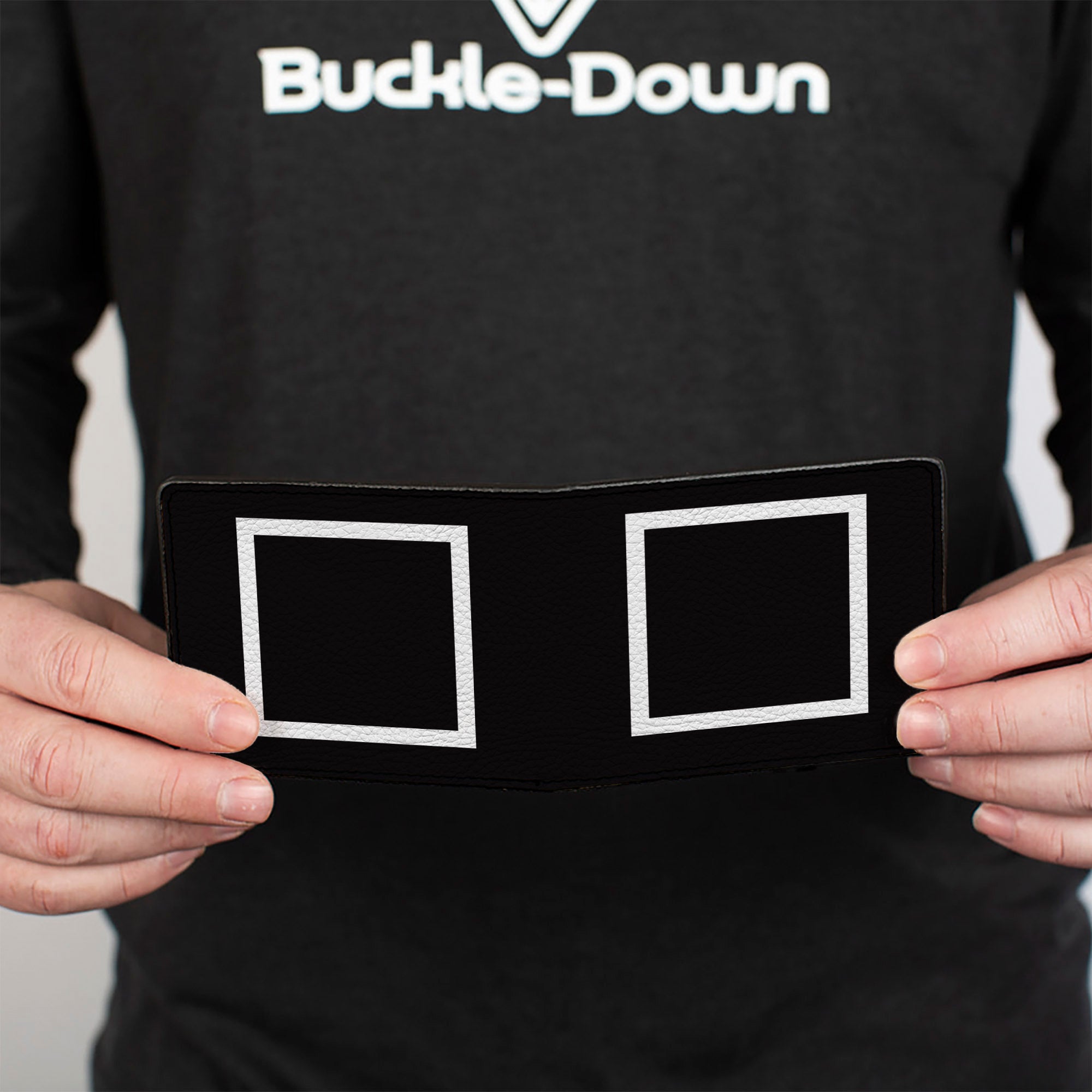 Bi-Fold Wallet - Shape Square Black White Bi-Fold Wallets Buckle-Down