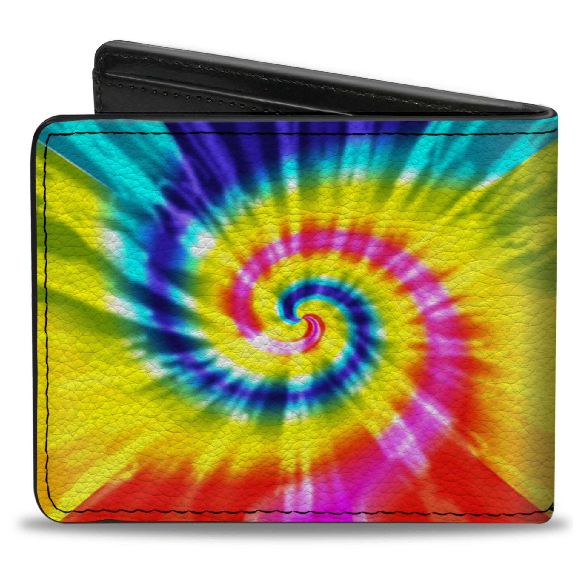 Bi-Fold Wallet - Tie Dye Spiral Multi Color Bi-Fold Wallets Buckle-Down