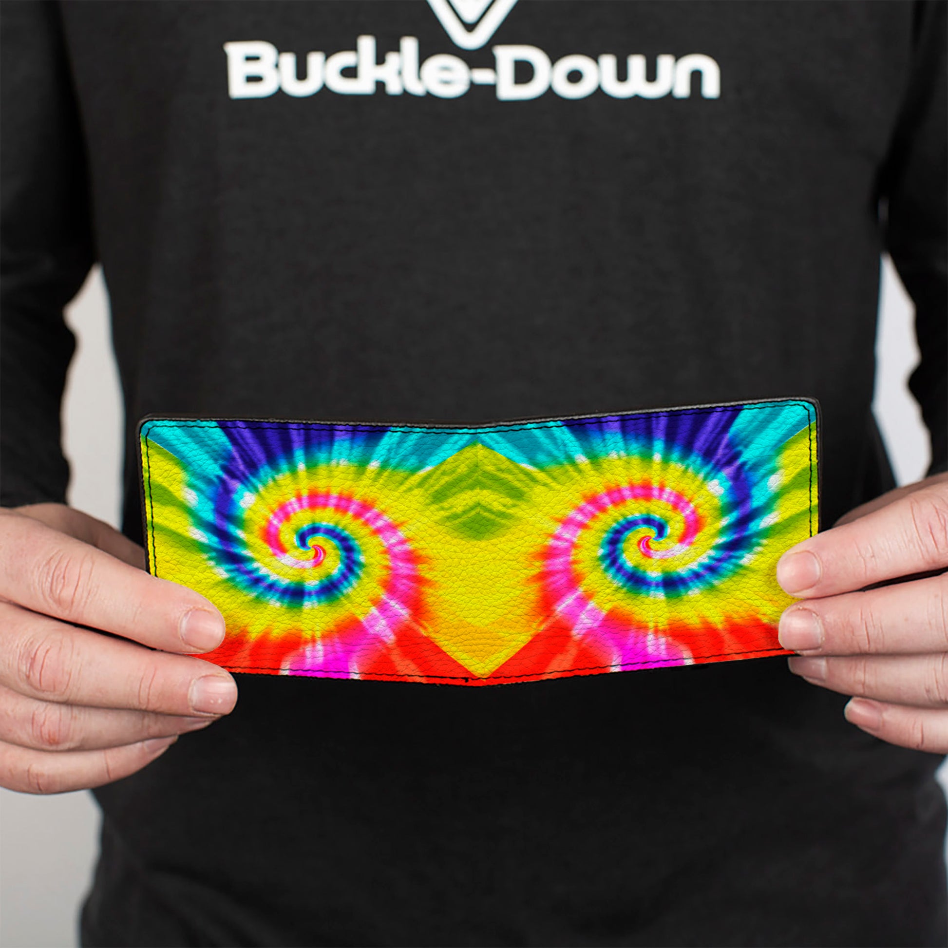 Bi-Fold Wallet - Tie Dye Spiral Multi Color Bi-Fold Wallets Buckle-Down