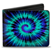 Bi-Fold Wallet - Tie Dye Spiral Blues Purples Bi-Fold Wallets Buckle-Down