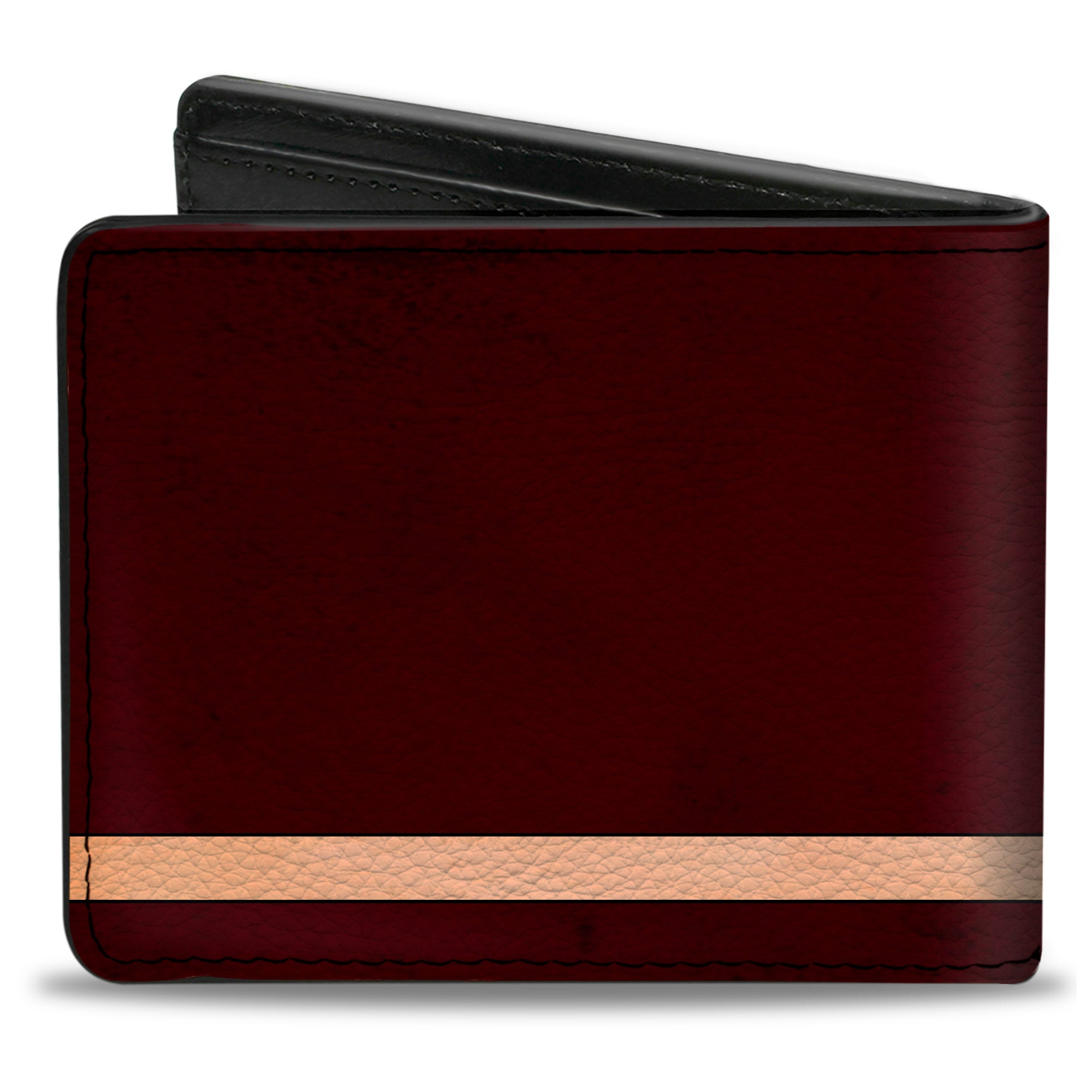 Bi-Fold Wallet - Cali Bear Silhouette with Trees Stripe Burgundy/Tan/Black Bi-Fold Wallets Buckle-Down