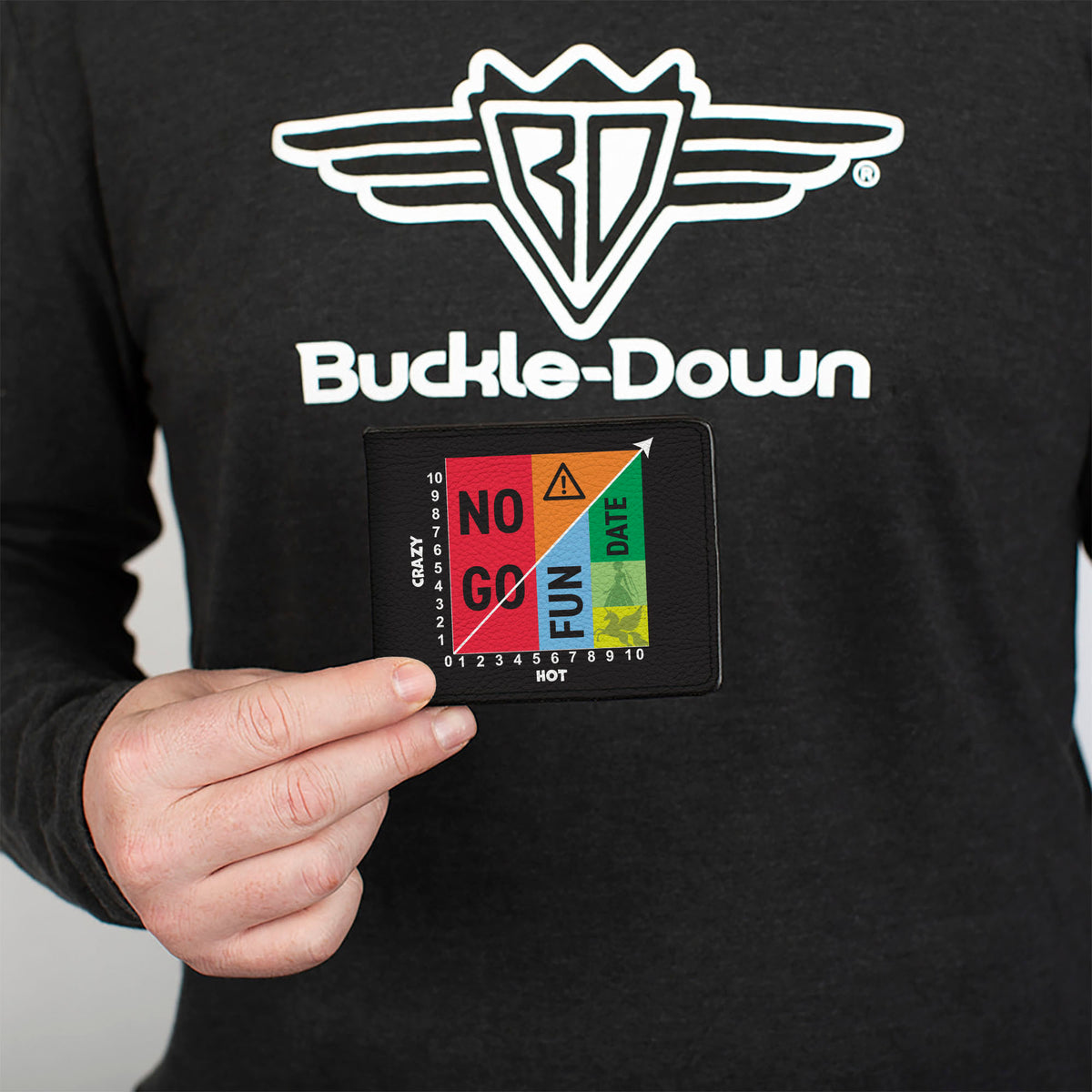 Bi-Fold Wallet - CRAZY HOT Graph Black/Multi Color Bi-Fold Wallets Buckle-Down