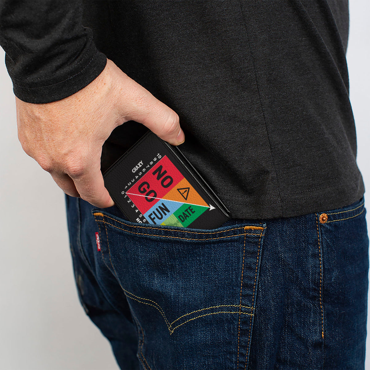 Bi-Fold Wallet - CRAZY HOT Graph Black/Multi Color Bi-Fold Wallets Buckle-Down
