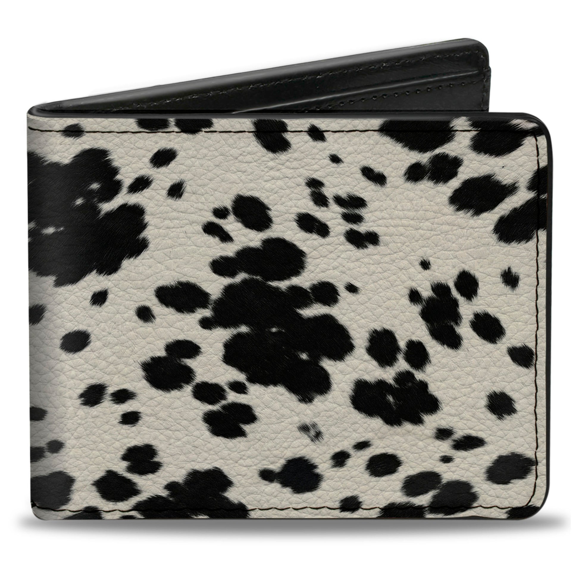Bi-Fold Wallet - Cow Pattern Print White/Black Bi-Fold Wallets Buckle-Down