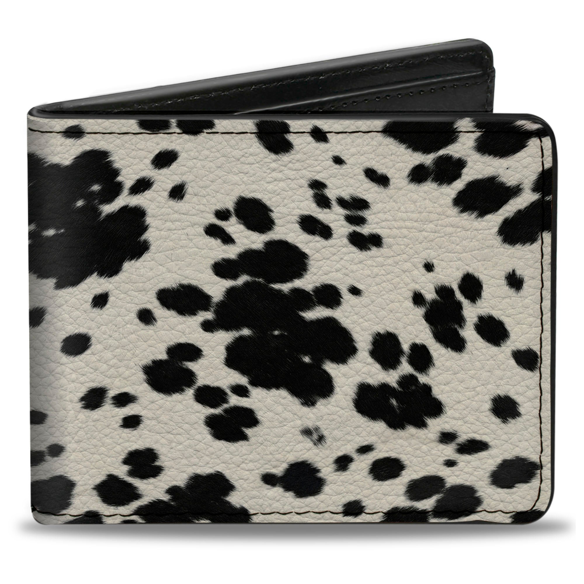 Bi-Fold Wallet - Cow Pattern Print White/Black Bi-Fold Wallets Buckle-Down