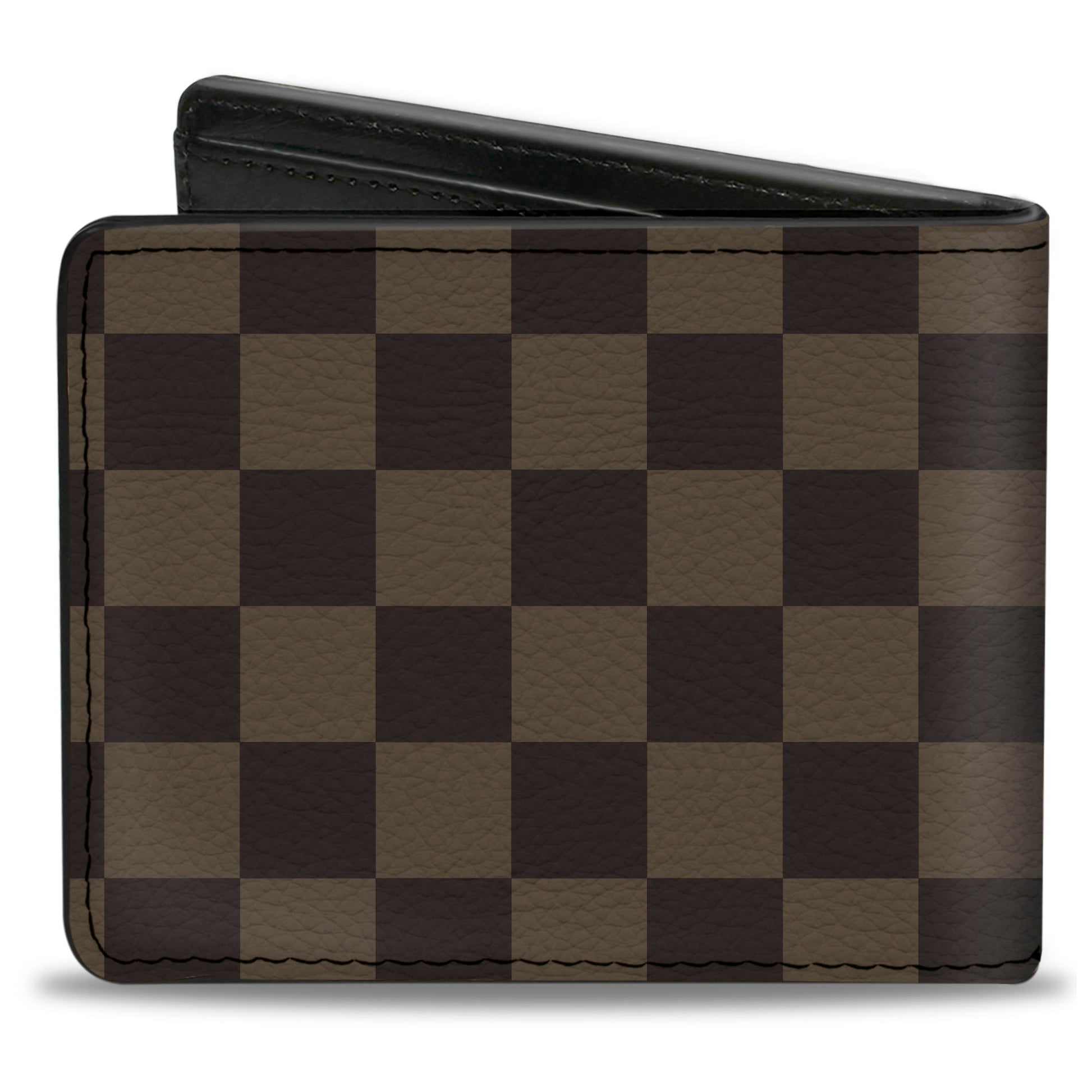 Bi-Fold Wallet - Checker Browns Bi-Fold Wallets Buckle-Down