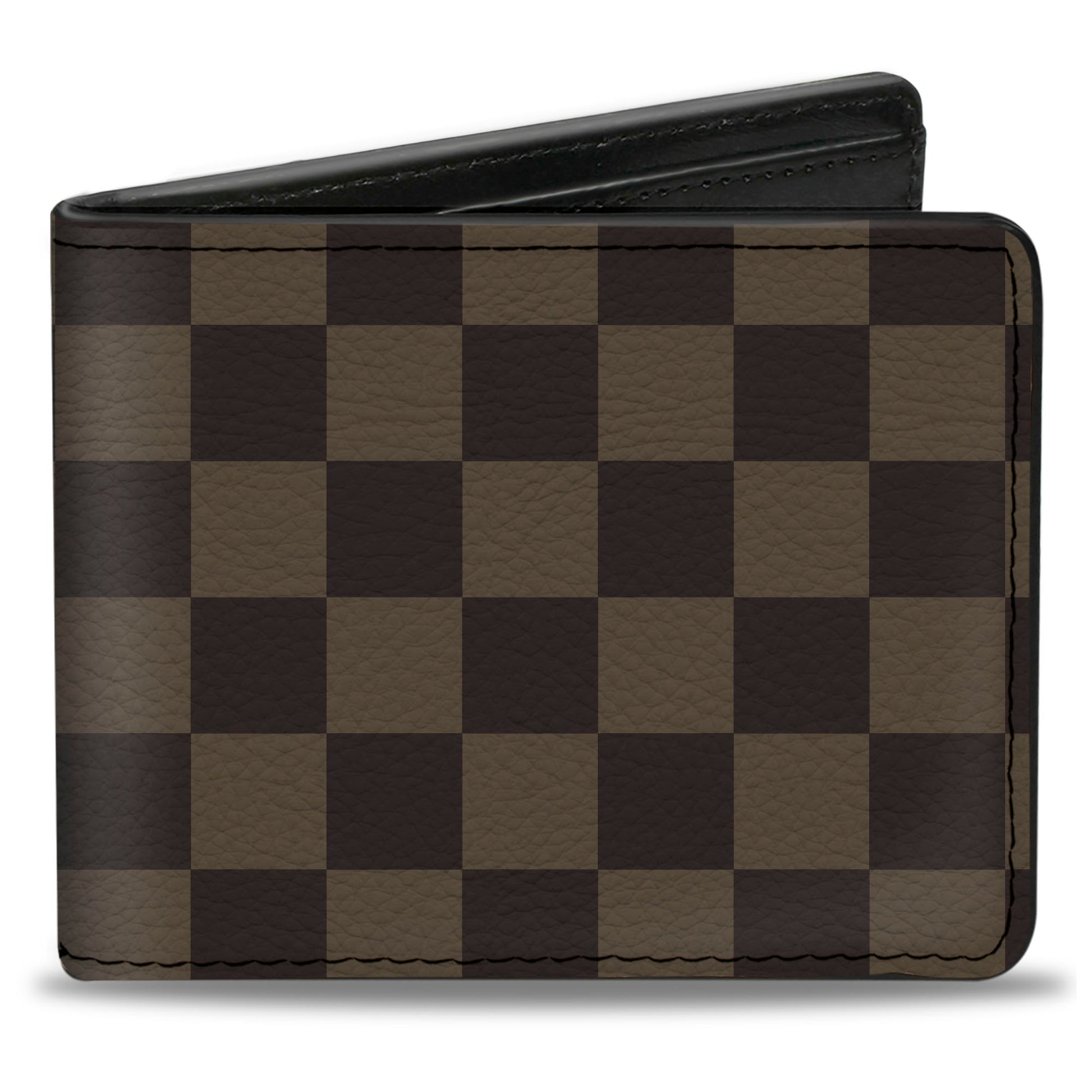 Bi-Fold Wallet - Checker Browns Bi-Fold Wallets Buckle-Down