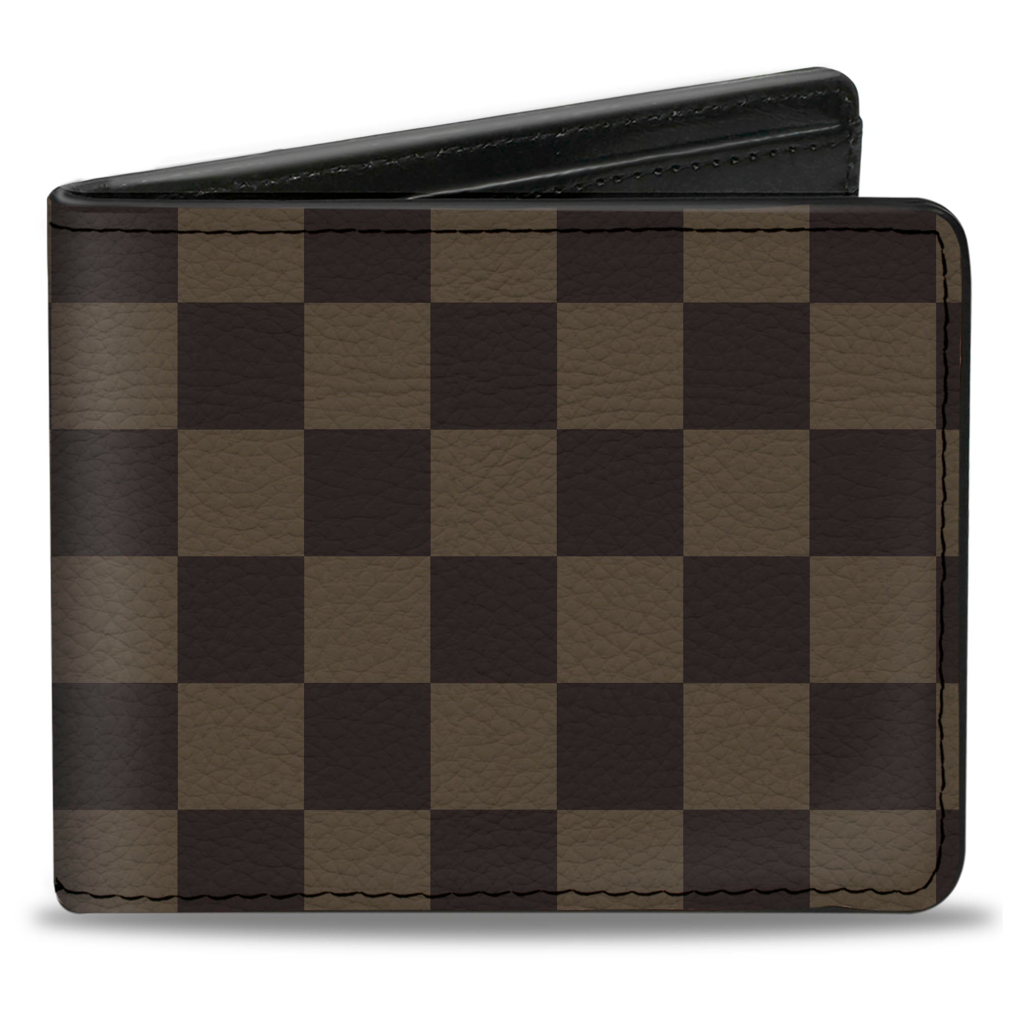 Bi-Fold Wallet - Checker Browns Bi-Fold Wallets Buckle-Down