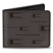 Bi-Fold Wallet - Camaro Performance 03 CAMARO w Multi C Gray Black Bi-Fold Wallets GM General Motors