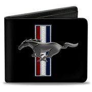Bi-Fold Wallet - Ford Mustang w Bars Logo CENTERED Bi-Fold Wallets Ford