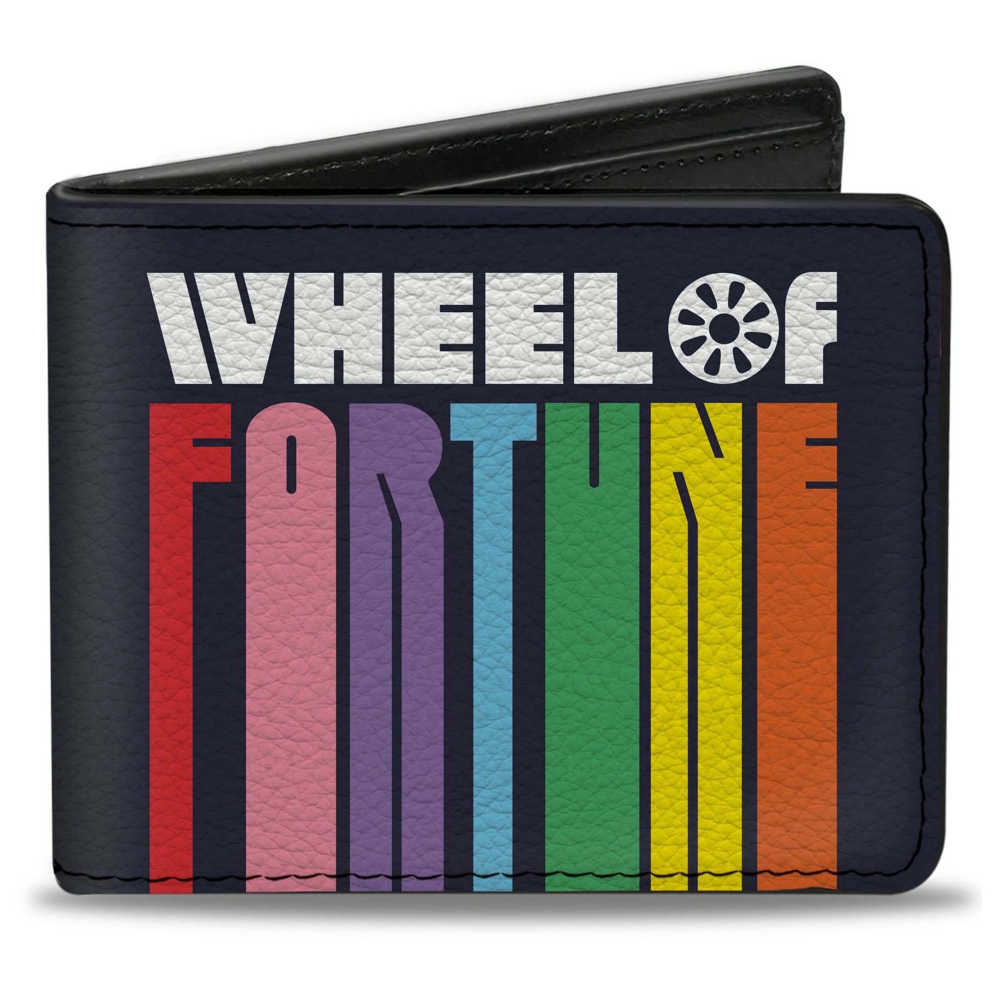 Bi-Fold Wallet - WHEEL OF FORTUNE C'MON BIG MONEY Wegde Black/White/Multi Color Bi-Fold Wallets Wheel of Fortune