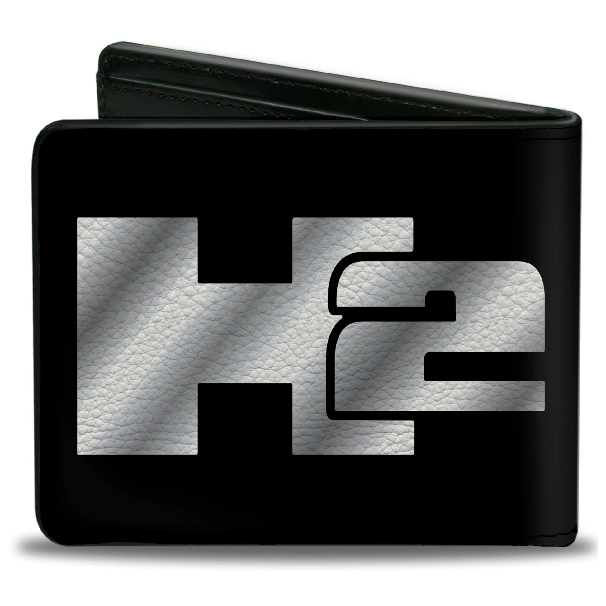 Bi-Fold Wallet - H2 Black Silver Logo CENTERED Bi-Fold Wallets GM General Motors