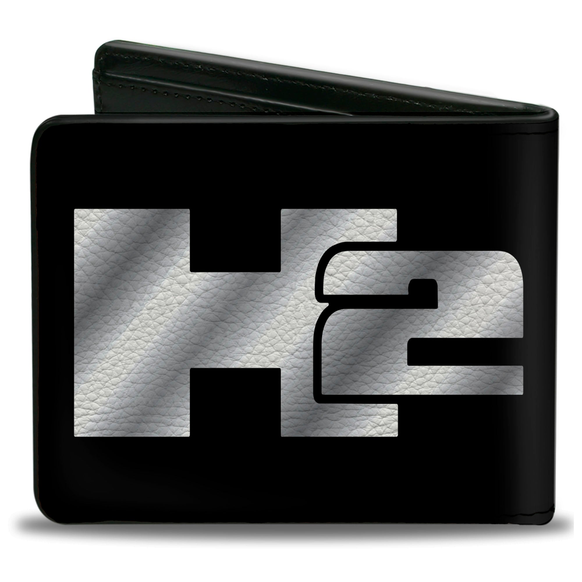Bi-Fold Wallet - H2 Black Silver Logo CENTERED Bi-Fold Wallets GM General Motors