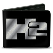 Bi-Fold Wallet - H2 Black Silver Logo CENTERED Bi-Fold Wallets GM General Motors
