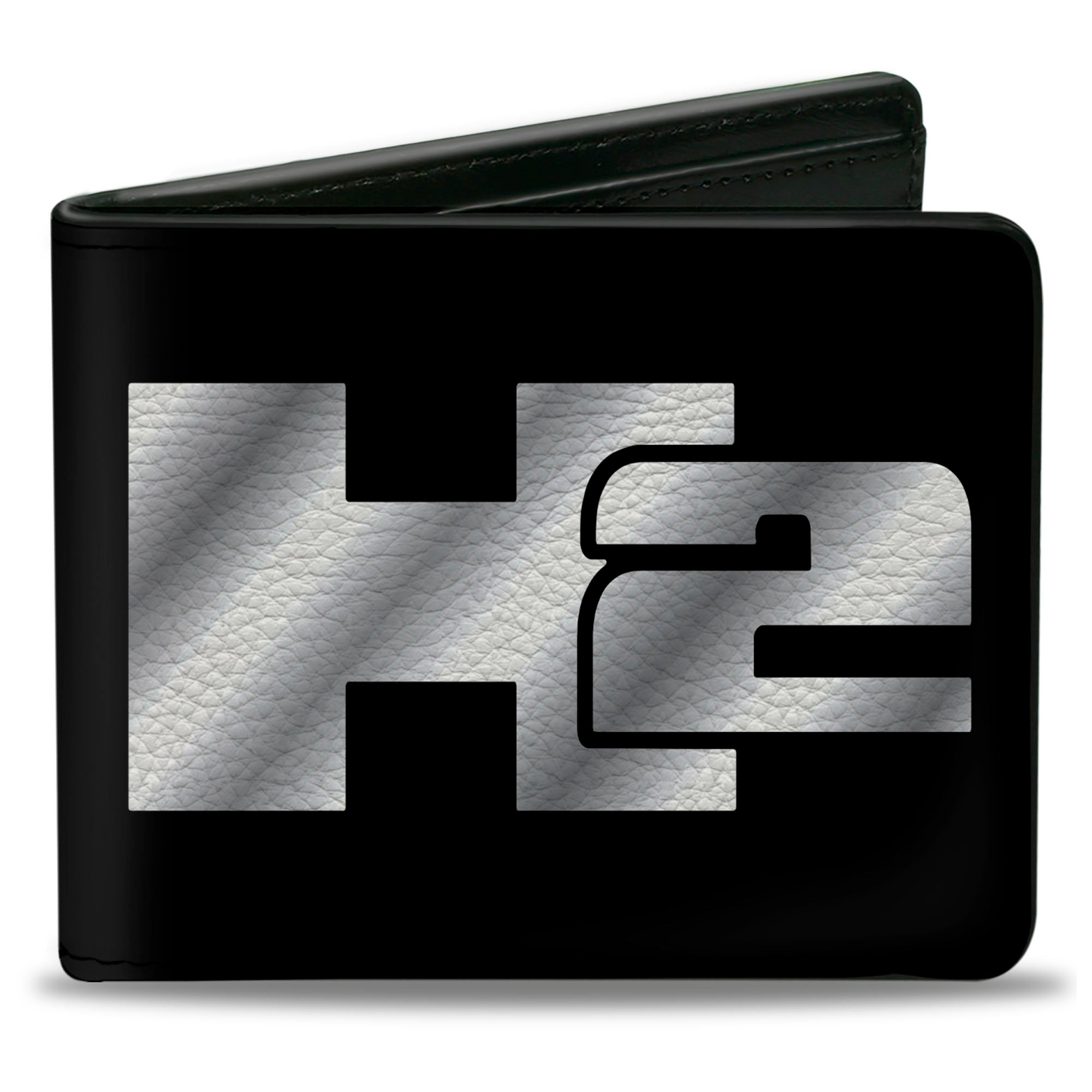 Bi-Fold Wallet - H2 Black Silver Logo CENTERED Bi-Fold Wallets GM General Motors