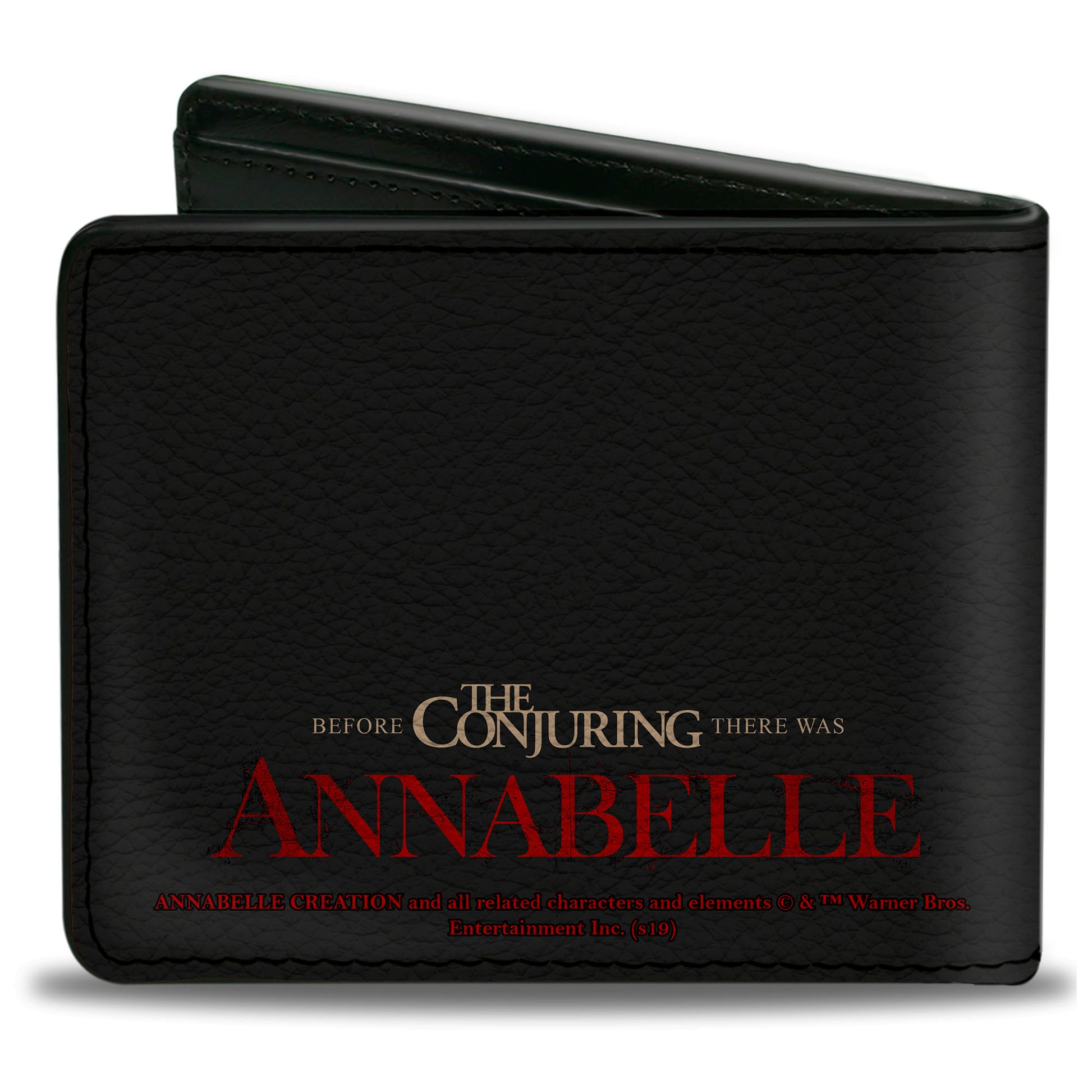 Bi-Fold Wallet - Annabelle Half Face + ANNABELLE Logo Black Tan Red Bi-Fold Wallets Annabelle