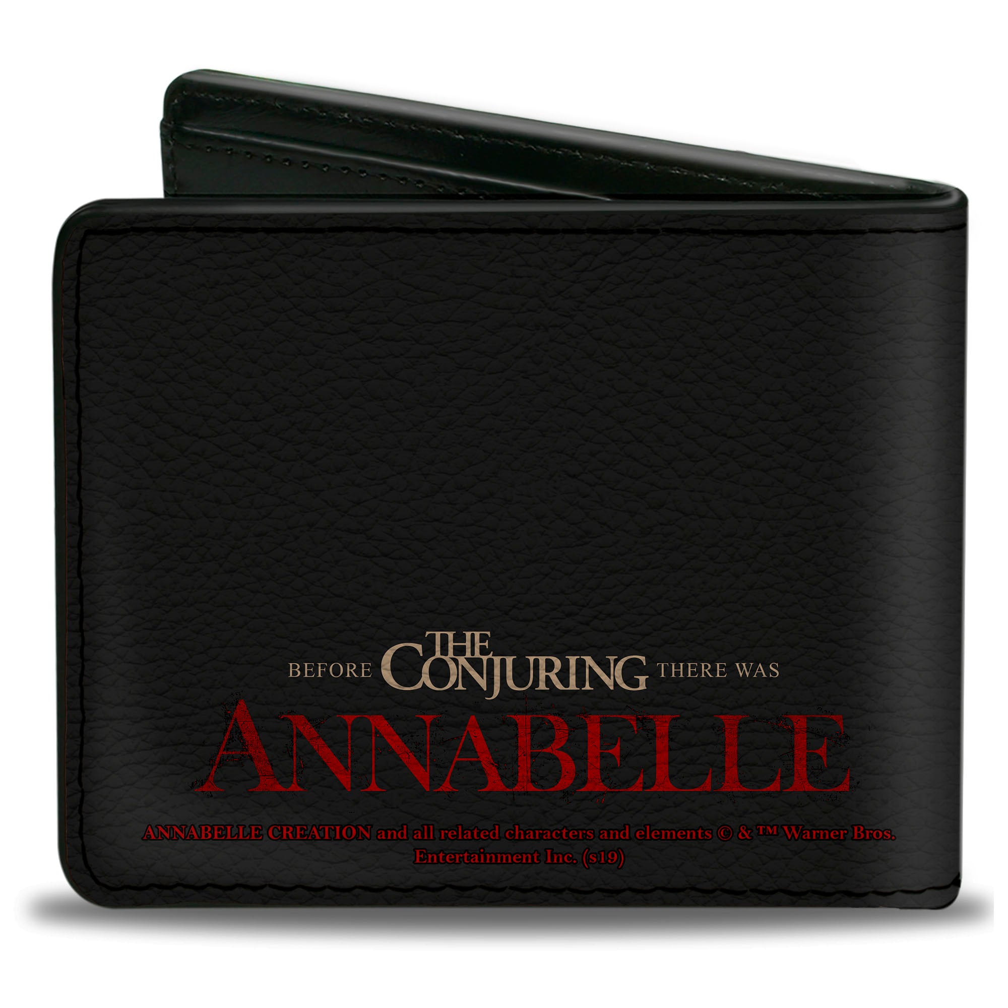 Bi-Fold Wallet - Annabelle Half Face + ANNABELLE Logo Black Tan Red Bi-Fold Wallets Annabelle