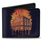 Bi-Fold Wallet - It Welcome to Derry Vintage Movie Poster Black Reds Yellows Bi-Fold Wallets IT