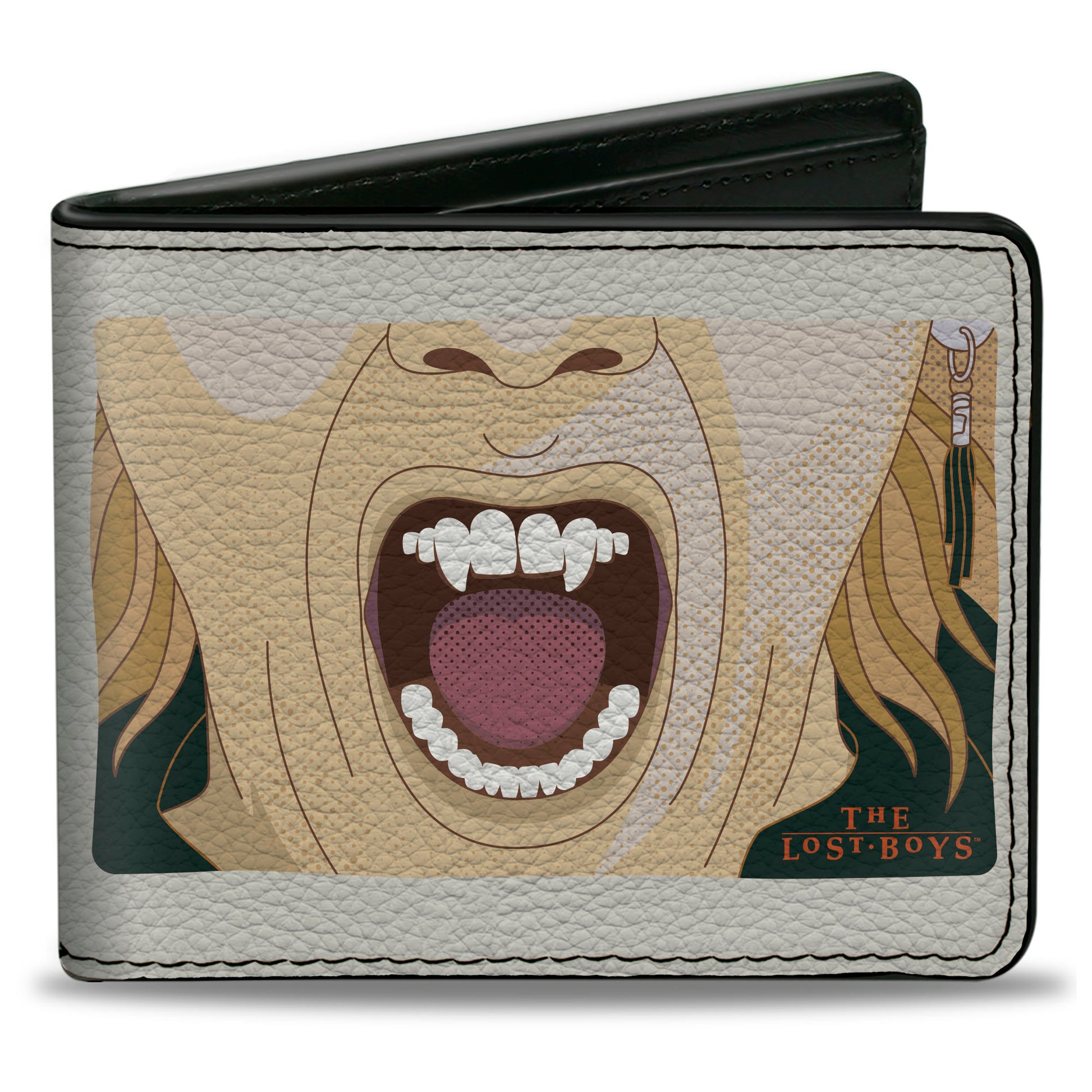 Bi-Fold Wallet - The Lost Boys David Fangs Character Close-Up and Title Logo White/Red Bi-Fold Wallets The Lost Boys