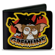 Bi-Fold Wallet - Gremlins Stripe & Gizmo Pose Black/Yellow Bi-Fold Wallets Gremlins