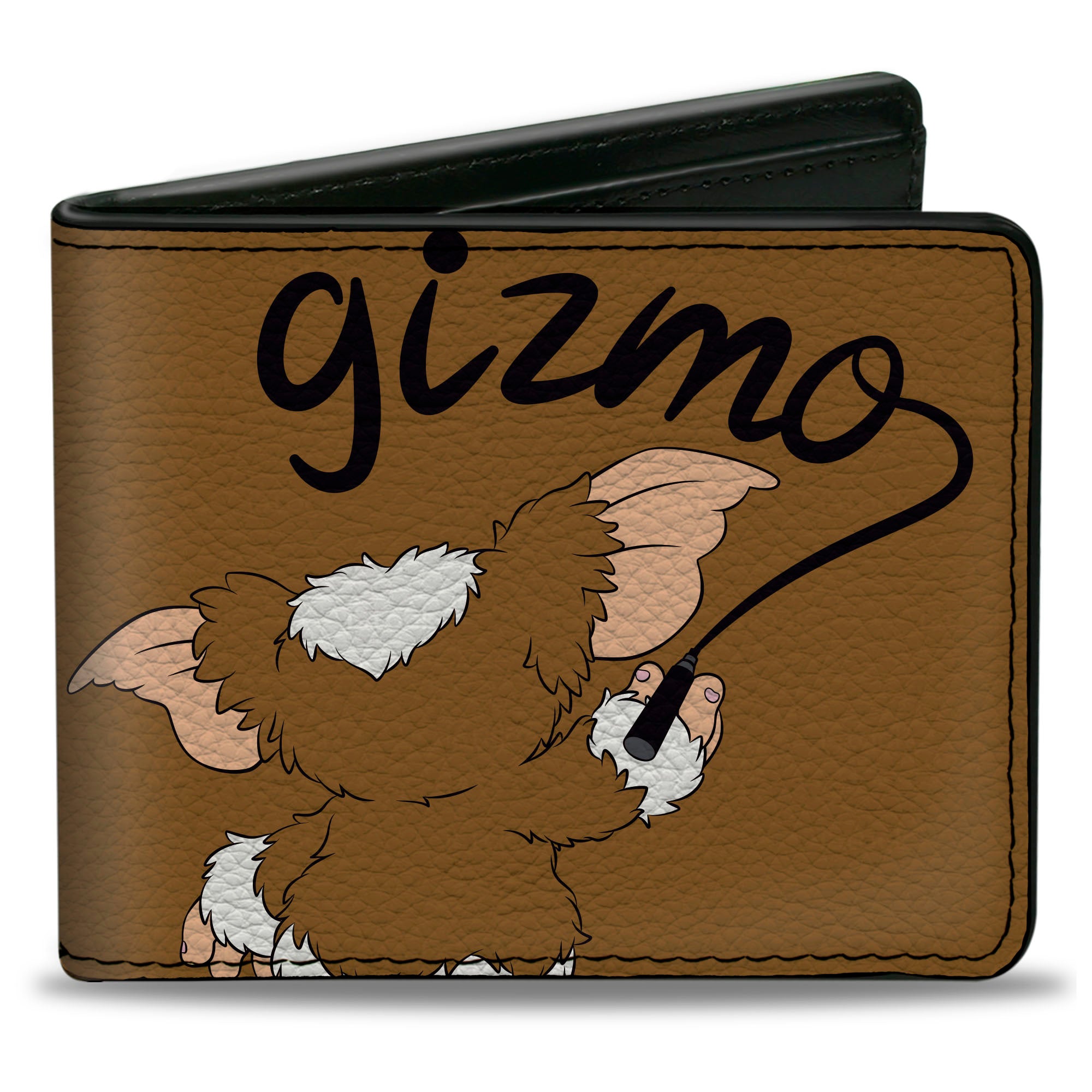 Bi-Fold Wallet - Gremlins GIZMO Script Pose Brown/Black Bi-Fold Wallets Gremlins