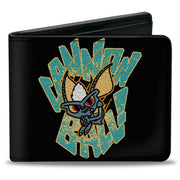 Bi-Fold Wallet - Gremlins Stripe CANNON BALL Pose Black/Yellow/Blues Bi-Fold Wallets Gremlins