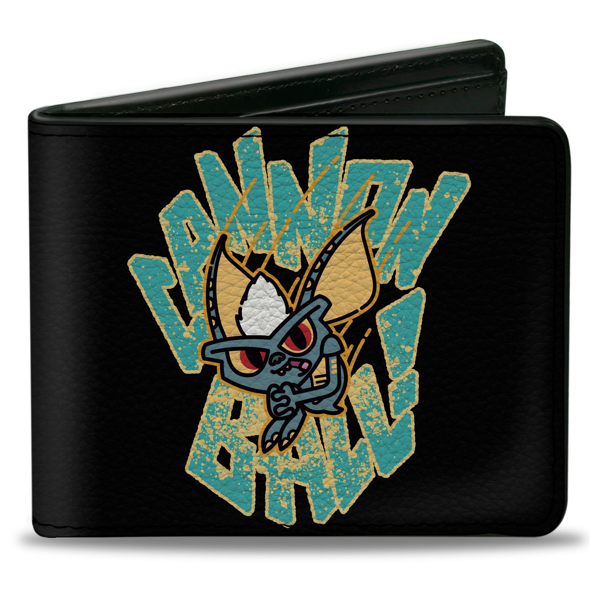 Bi-Fold Wallet - Gremlins Stripe CANNON BALL Pose Black/Yellow/Blues Bi-Fold Wallets Gremlins