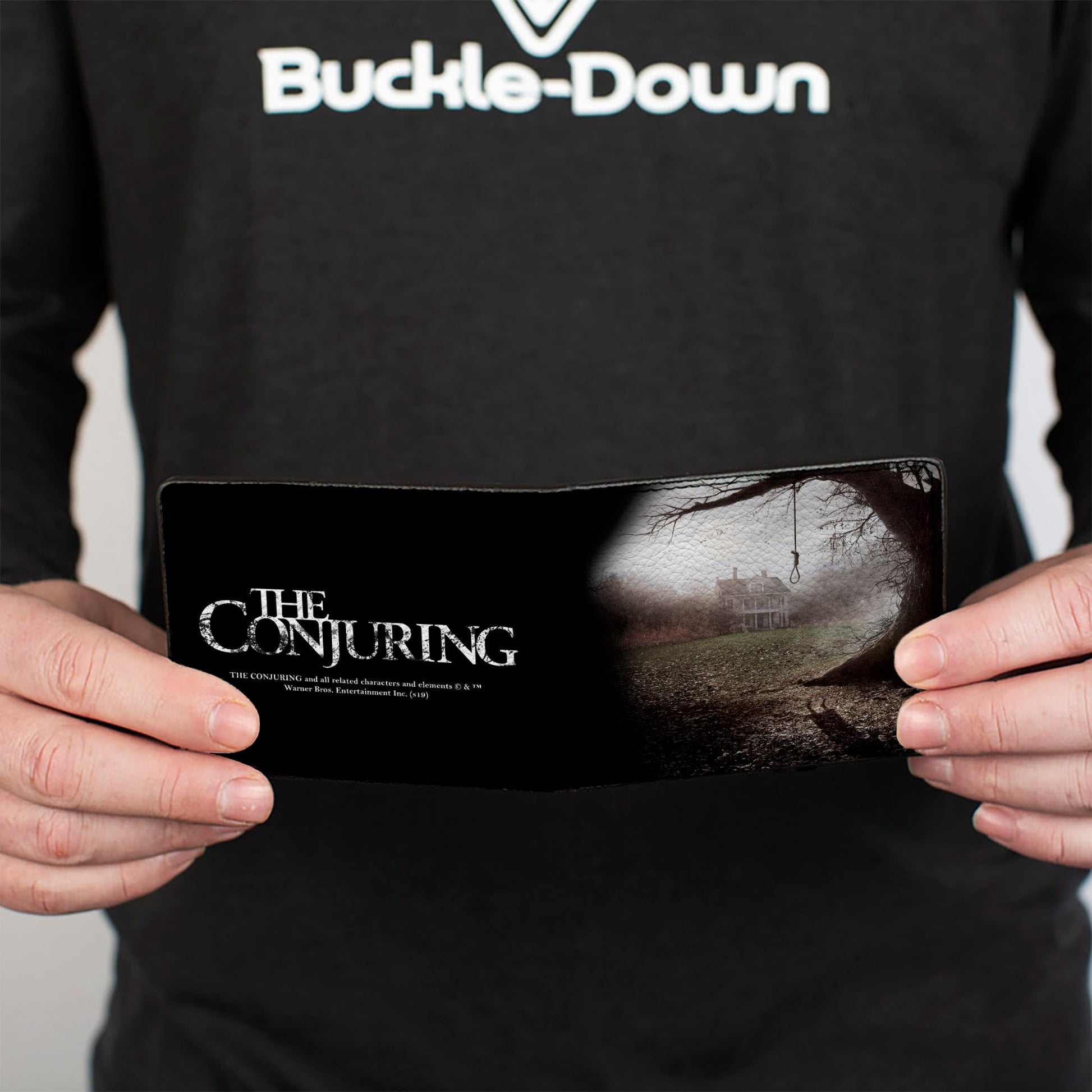 Bi-Fold Wallet - The Conjuring House Scene + Logo Black White Bi-Fold Wallets The Conjuring