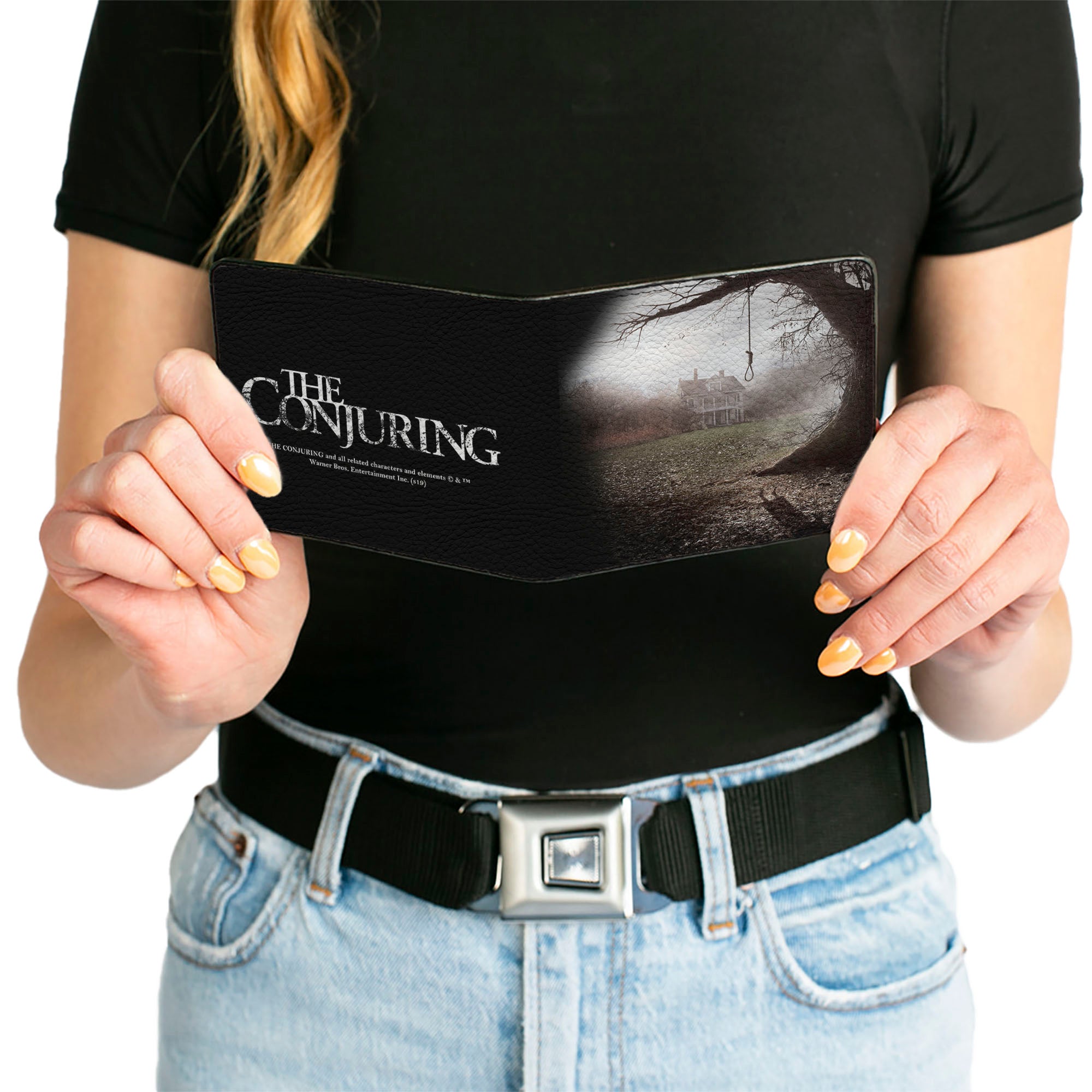 Bi-Fold Wallet - The Conjuring House Scene + Logo Black White Bi-Fold Wallets The Conjuring