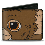 Bi-Fold Wallet - The Gremlins Gizmo Face Character Close-Up Bi-Fold Wallets Gremlins